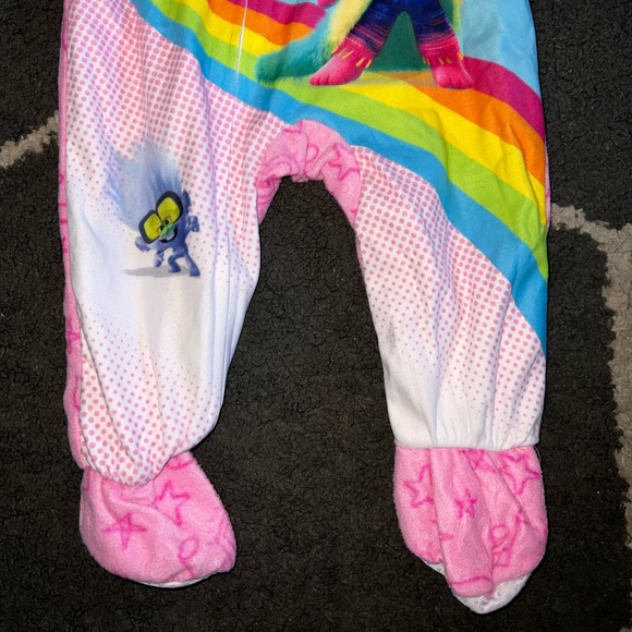 Dreamworks Trolls Girls Pink “Sing It Together” Footie Pajamas Size 12M - Picture 2 of 5